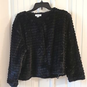 Calvin Klein Faux-Fur Shrug Jacket XL